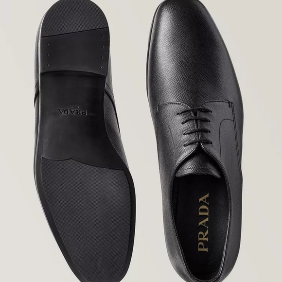 Prada Saffiano Leather Derby Size 9 / 44 - Picture 3 of 9